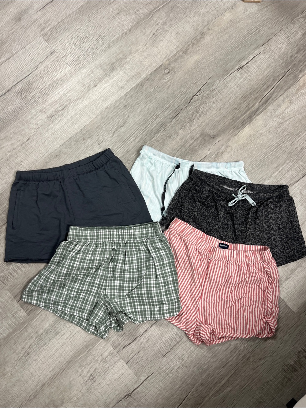 Women's Knit Lounge Shorts - fit like XS/SM Gap Body, Wild Fable, Avalanche